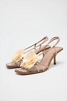 SANDALES À TALONS FLEUR
