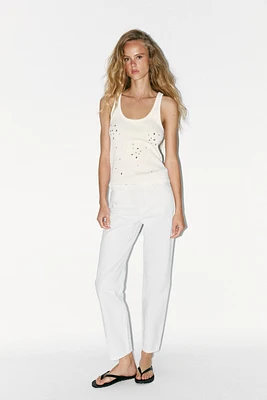 RIBBED JEWEL TOP