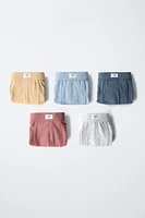 6- YEARS/ FIVE-PACK OF LABEL BOXERS