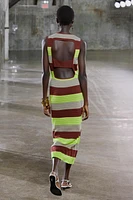 ROBE LONGUE EN MAILLE RAYÉE