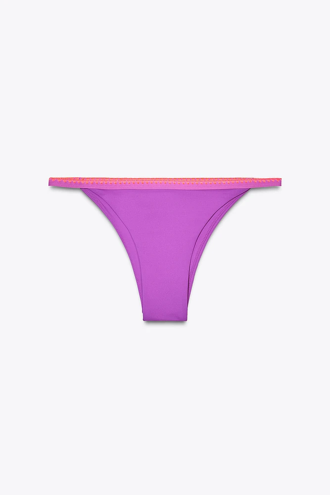 BAS DE BIKINI À MOTIF CONTRASTANT