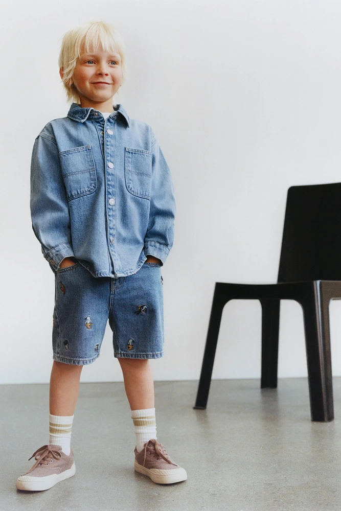 MICKEY MOUSE AND FRIENDS © DISNEY DENIM BERMUDA SHORTS