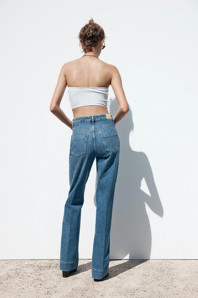 JEAN Z1975 TAILLE HAUTE À POCHES PLAQUÉES