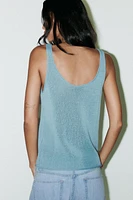 LINEN KNIT TOP