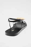 FLAT SANDALS WITH FLOWER