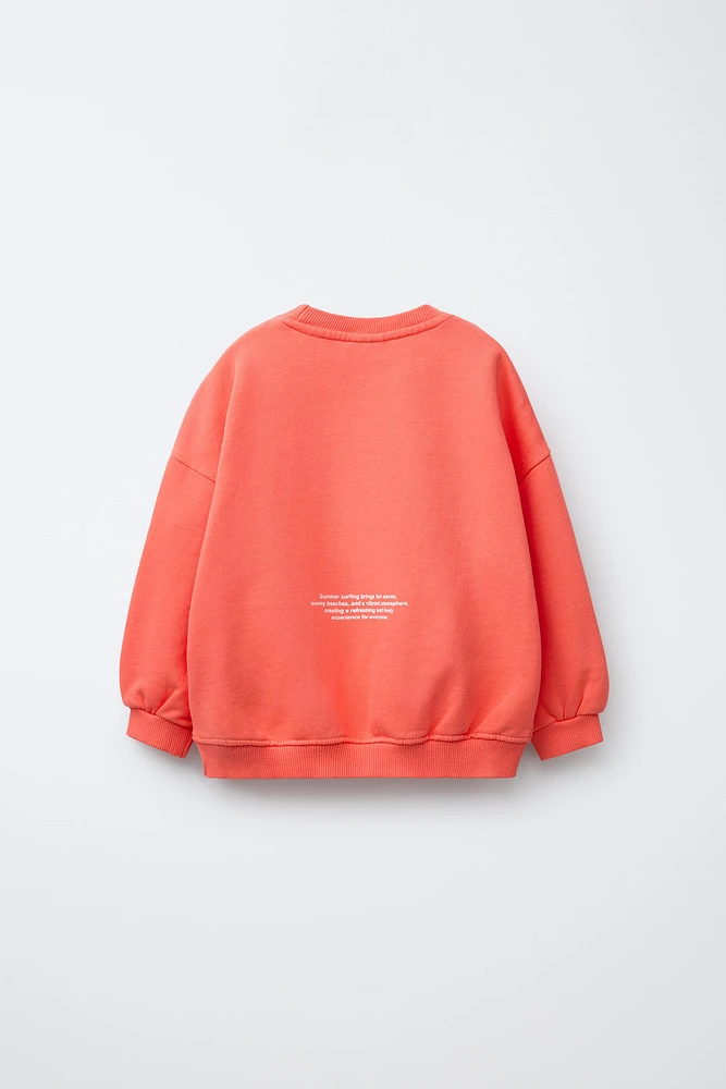 TEXT PRINT SWEATSHIRT