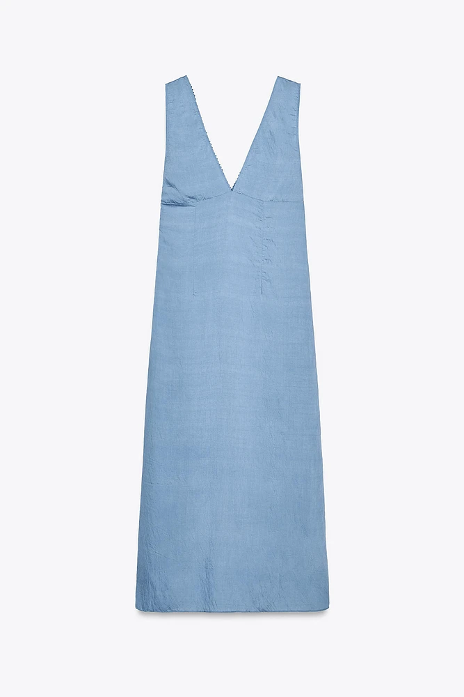 EMBROIDERED MIDI DRESS