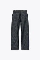 Z1975 HIGH-WAISTED STRAIGHT LEG SLIM FIT BELTED JEANS