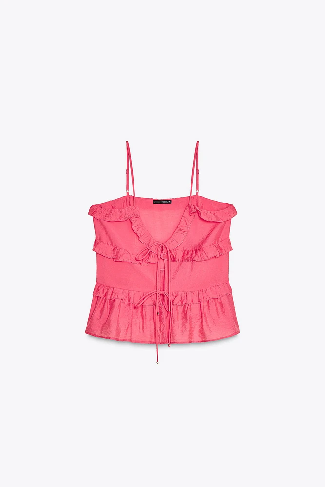 TOP VOLANTS LACETS