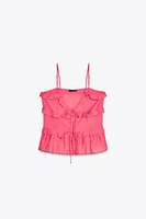 TOP VOLANTS LACETS