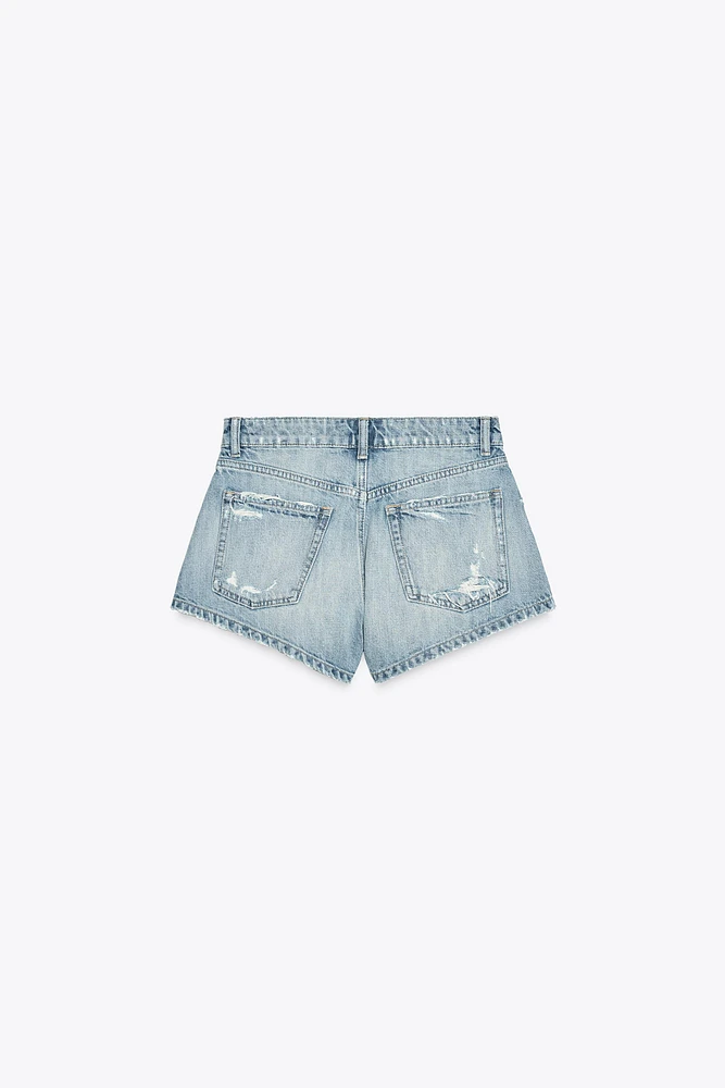 SHORT MINI EN JEAN TRF TAILLE NORMALE