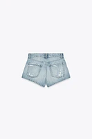 SHORT MINI EN JEAN TRF TAILLE NORMALE