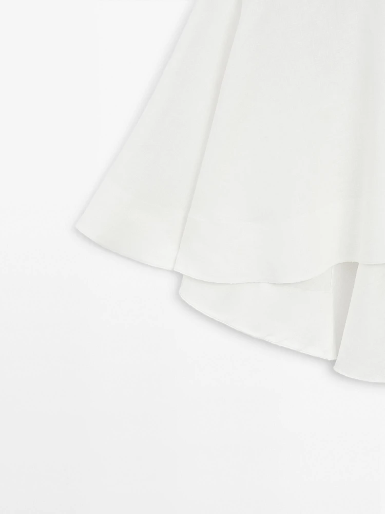 Flowing linen cape shirt - Studio