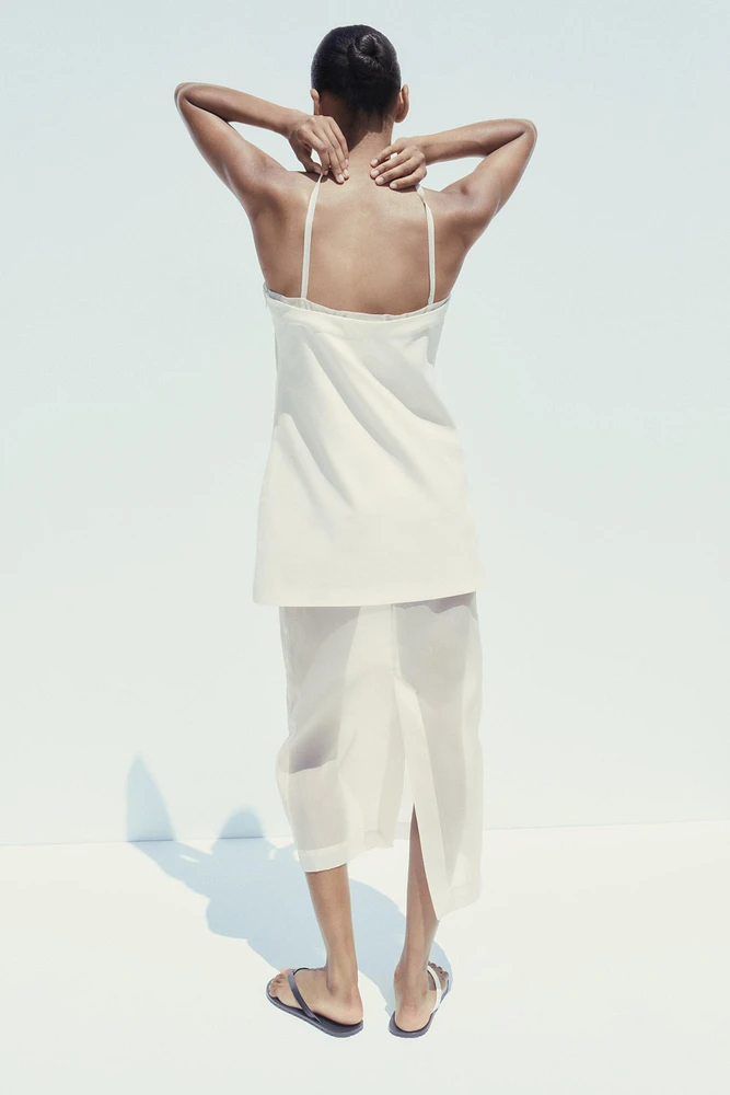 ROBE MIDI EN MATIÈRES VARIÉES ORGANZA