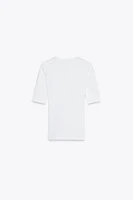 T-SHIRT EN COTON DÉLAVÉ