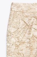 WRINKLED SATIN PANTS
