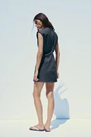 ROBE COURTE EN DENIM TRF DRAPÉE