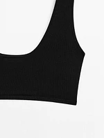 Fine knit bralette with straps - Limited Edition
