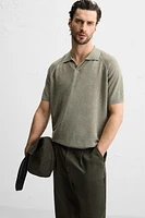 100% LINEN KNIT POLO SHIRT