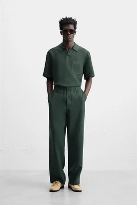 STRAIGHT FIT 100% LINEN PANTS