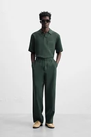STRAIGHT FIT 100% LINEN PANTS