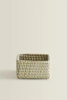 CONTRASTING RECTANGULAR BASKET