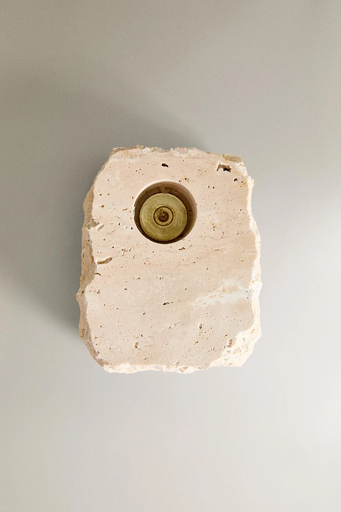 TRAVERTINE CANDLEHOLDER