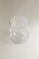 VERRE MOTIF LIBELLULE