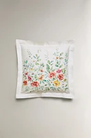 FLORAL PRINT COTTON PILLOWCASE