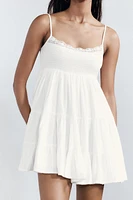 LACE CHIFFON SHORT DRESS