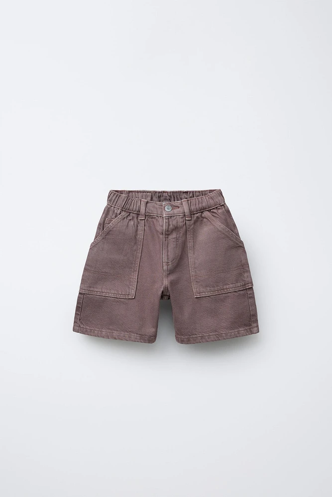 WORKER TWILL BERMUDA SHORTS