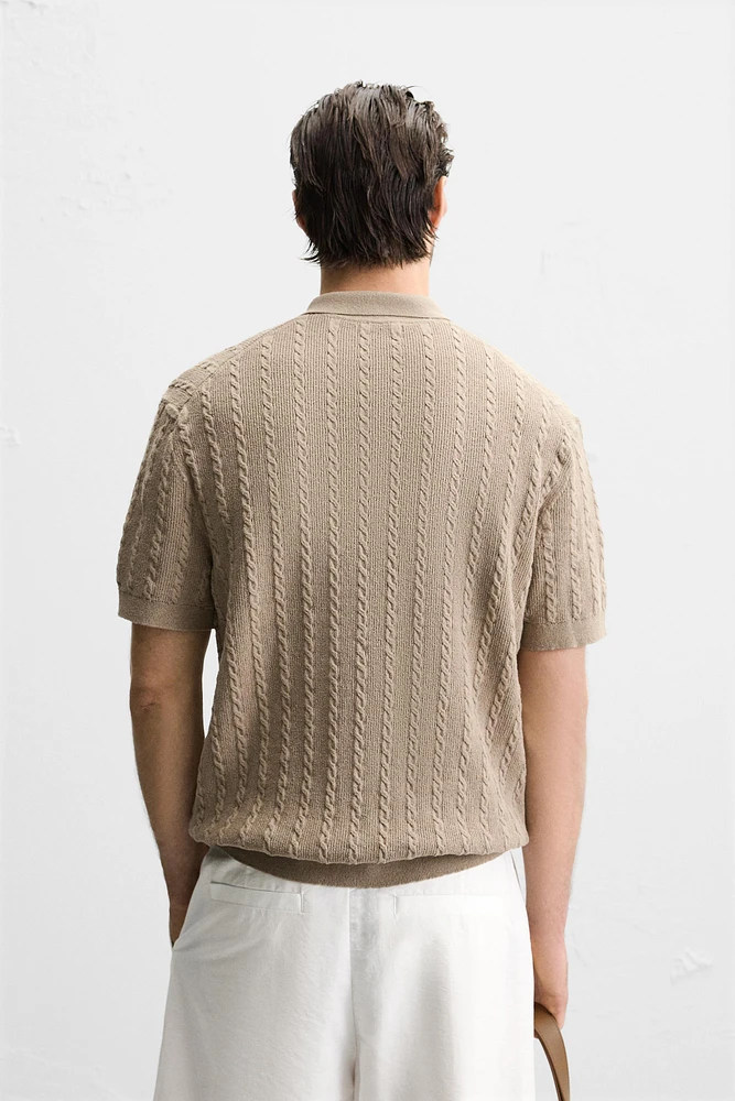 POLO EN MAILLE TORSADÉE
