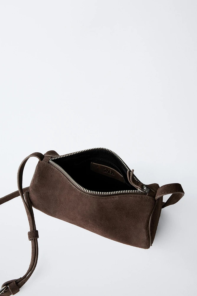 SUEDE BOWLING BAG