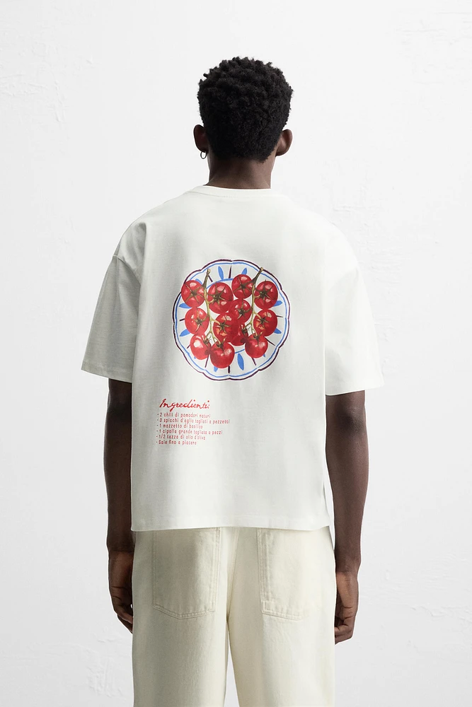 CONTRAST PRINT T-SHIRT