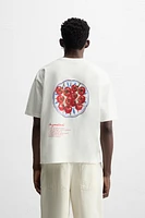 CONTRAST PRINT T-SHIRT