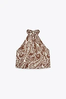TOP À BRODERIES PERFORÉES