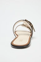 DOUBLE STRAP BUCKLE SANDALS