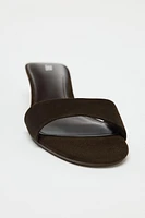 SUEDE WEDGE SANDALS
