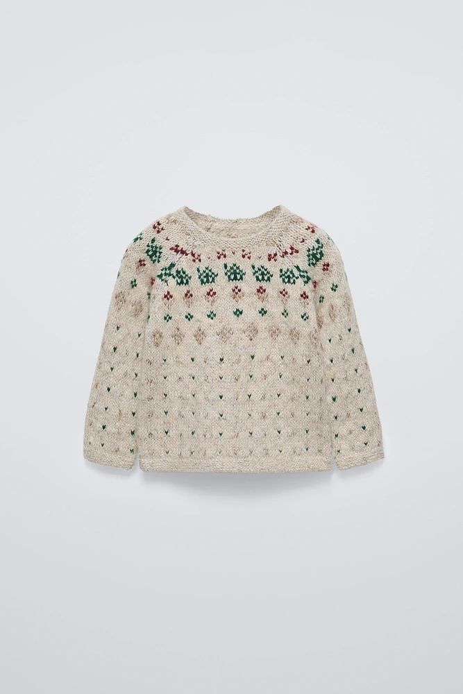 JACQUARD KNIT SWEATER