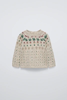 JACQUARD KNIT SWEATER