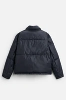 WAXED EFFECT PUFFER JACKET