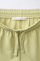 PLUSH SHORTS WITH TEXT