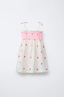 FLORAL ELASTIC STRAP DRESS