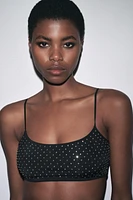 SHIMMER CROPPED TOP