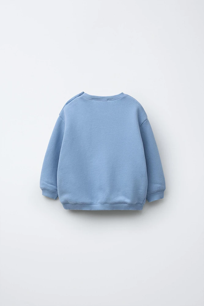 QUILTED CAR SWEATSHIRT