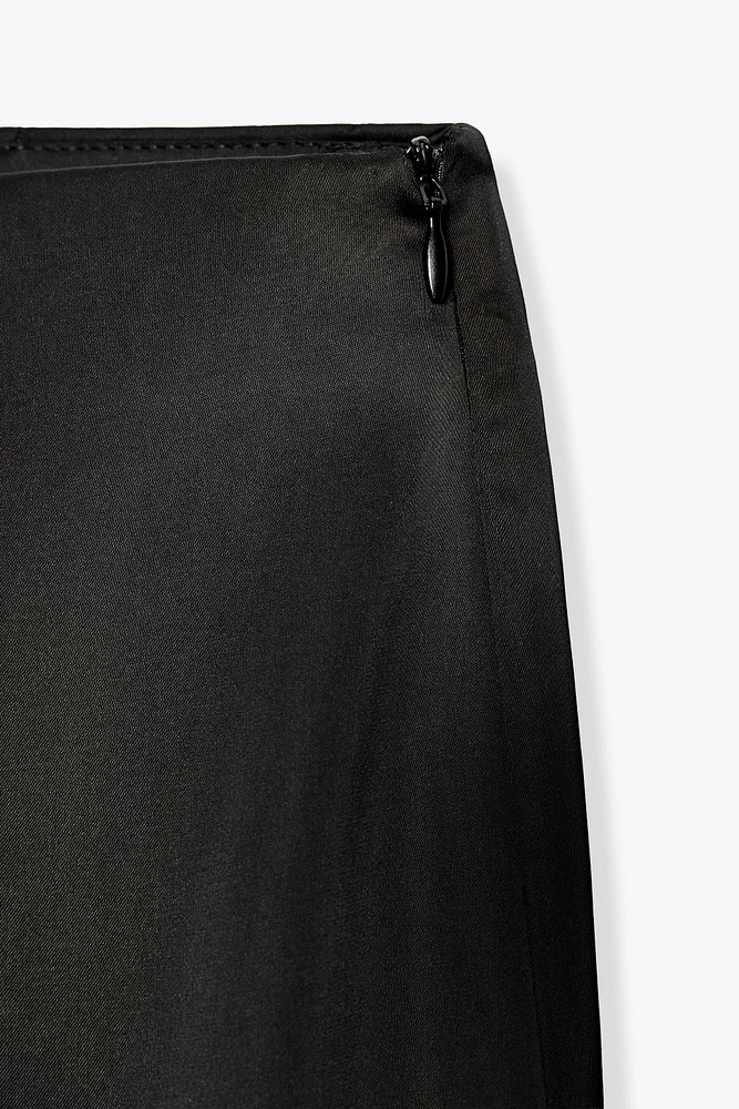 HIGH-WAISTED SATIN PANTS