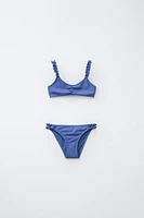 6-14 YEARS/ TEXTURED RUFFLE BIKINI