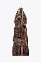 ROBE IMPRIMÉE FIL MÉTALLISÉ