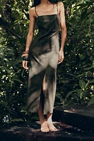 LINEN MIDI DRESS
