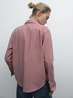 Cotton blend check shirt